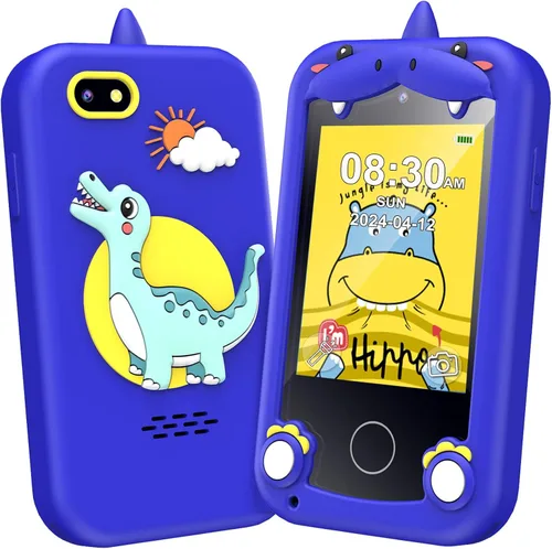 Miniatura 11 de Teléfono infantil para niños, regalos de cumpleaños de Navidad para niños y niñas de 3 a 10 años, teléfono celular, pantalla táctil de 2.8 pulgadas