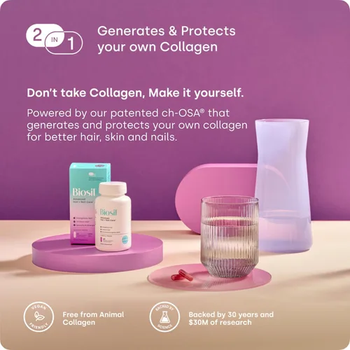Miniatura 5 de Biosil Cuidado Avanzado del Cabello + de las Uñas - Vitaminas para el Crecimiento para Mujeres - Fortalece y Engrosa las Hebras - 60 Cápsulas
