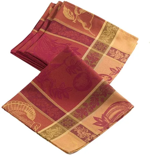 Miniatura 4 de Mantel de cena con diseño jacquard de Acción de Gracias en colores otoñales naranjas, 72 x 120 pulgadas, rectangular