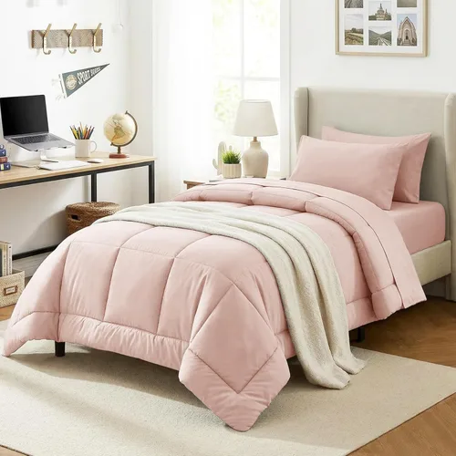 Miniatura 59 de CozyLux Juego de edredón tamaño King, color verde oliva, 7 piezas en una bolsa, edredón verde tamaño King, juegos de ropa de cama para todas