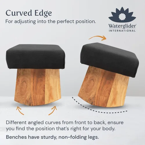 Miniatura 3 de Banco de meditación- madera de acacia, negro Zen Negro