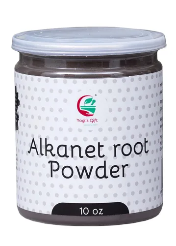 Yogis's Gift - Polvo de raíz de Alkanet de 10 onzas, colorante 100% natural para hacer jabón, hace hermosos tonos de color, polvo de raíz de ratanjot