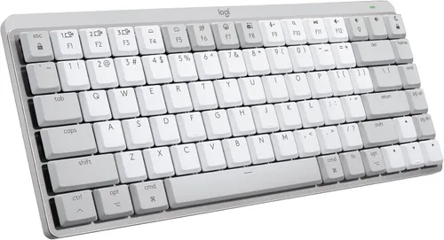 Logitech MX Mechanical Mini - Teclado inalámbrico iluminado para Mac, interruptores de rendimiento de bajo perfil, teclas táctiles silenciosas, Gris