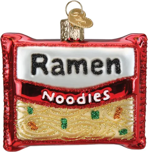 Miniatura 2 de Old World Christmas - Adorno de vidrio soplado de fideos ramen para árbol de Navidad, decoración festiva artesanal, colección de alimentos
