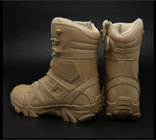 Miniatura 4 de Botas tácticas impermeables para hombre, botas militares de trabajo para el desierto, combate militar, botas de combate para senderismo