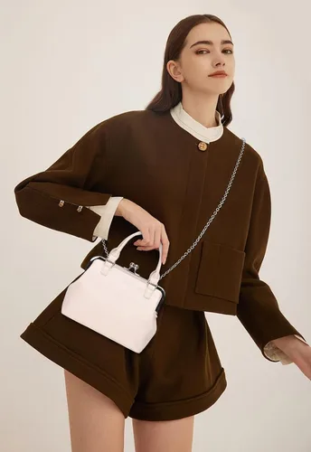 Miniatura 2 de GM LIKKIE Kiss Lock - Monederos y bolsos, bolsos de mano de piel sintética vintage para mujer, bolso de noche con asa superior