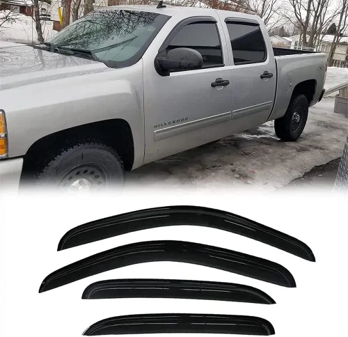 Deflector de ventilación para visera lateral para Chevy Silverado/GMC Sierra 1500/2500HD/3500HD Crew Cab, Yukon XL/Suburban/Avalancha 2007-2014, 4