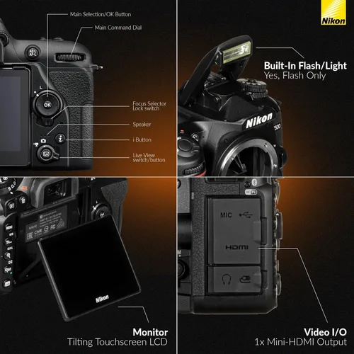 Miniatura 4 de Nikon D7500 DX-Format DSLR Cámara con AF-S DX NIKKOR 0.709-5.512 in f/3.5-5.6G ED VR, paquete con tarjeta de memoria de 32GB, bolsa, kit de filtro