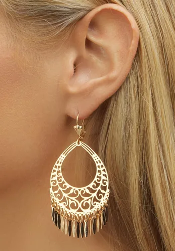 Miniatura 2 de Barzel Aretes colgantes chapados en oro de 18 quilates, hechos en Brasil