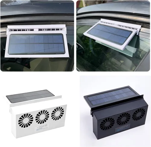 Miniatura 7 de Ventilador de escape de automóvil de energía solar, ventilador de escape de ventana de automóvil, ventilador de ventilación automática, ventilador
