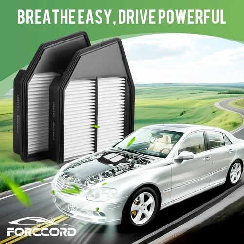 Miniatura 7 de Paquete de 2 filtros de aire de motor Compatible con Honda Accord 2008-2012, Crosstour 2012-2015, L4 2.4L Filtro de aire de repuesto CA10467