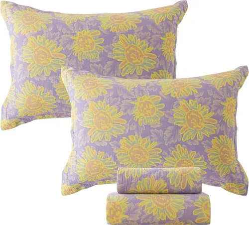 Miniatura 90 de FADFAY Juego de sábanas de rosas blancas, ropa de cama vintage floral de rosas, ropa de cama estilo rústico, 100% algodón egipcio percal, 800 hilos