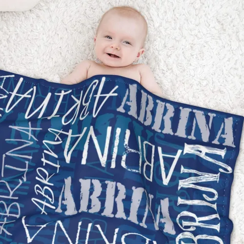 Miniatura 2 de Manta personalizada con nombre para bebé, mantas de bebé suaves y personalizadas para niños, mantas personalizadas con nombre para niños, adultos