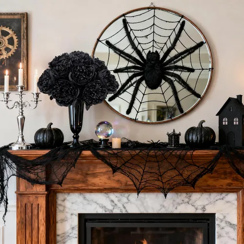 Miniatura 2 de U'Artlines 10 cabezas de peonías artificiales de seda, hojas y flores para decoración del hogar, oficina, bodas, fiestas, festivales y bares (negro)
