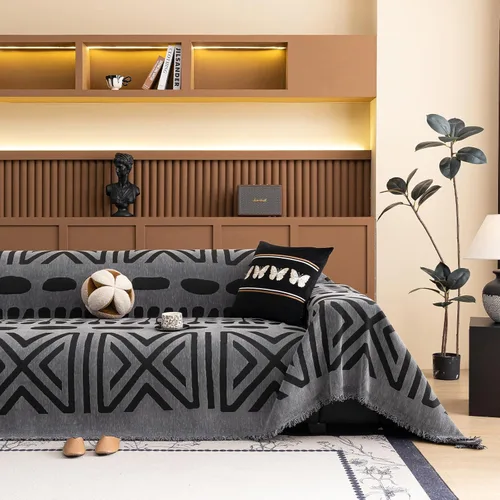 Miniatura 35 de VClife Funda de Sofá XL de Chenilla para Sofá de 3 Cojines, Fundas de Sofá Modernas a Rayas Beige Chocolate para Niños Lavables Protector de Sofá 07