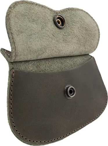 Miniatura 8 de Hide & Drink, Cartera en forma de gato, bolsa para monedas, soporte para dinero, accesorio de viaje, cuero de grano completo, hecho a mano, Negro