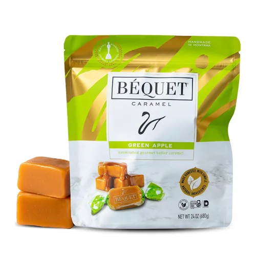 Miniatura 12 de Béquet Caramel - Caramelo gourmet de butterscotch salado - Caramelo envuelto individualmente - Caramelo gourmet de sal marina - Hecho en Montana