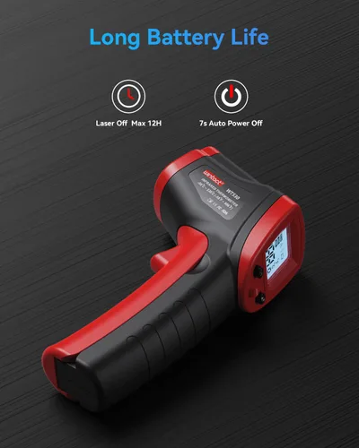 Miniatura 7 de Wintact Termómetro Infrarrojo Pistola de Temperatura -58℉ a 1094℉, Pistola Digital IR de Temperatura Superficial, Pistola Térmica Láser Sin Contacto