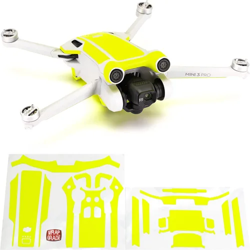 Miniatura 11 de WRAPGRADE Pegatinas de piel compatibles con DJI Mini 3 Pro Color de acento (verde militar)