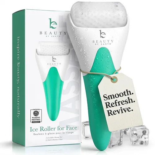 Rodillo de hielo para rostro: suaviza líneas finas y arrugas, rodillo facial y de ojos para ojos hinchados, masajeador de cuidado de la piel, regalo