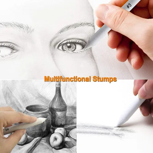 Miniatura 4 de Cettkowns 36 piezas de mezcladores de arte de tocón y tortillón para dibujo de bocetos de estudiante
