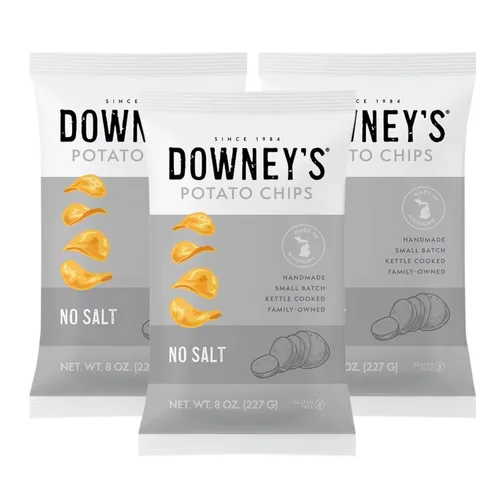 Miniatura 7 de Downey's Papas fritas, papas fritas cocidas en hervidor, aperitivo hecho a mano, lote pequeño, ligero y crujiente, sin gluten, hecho en Michigan
