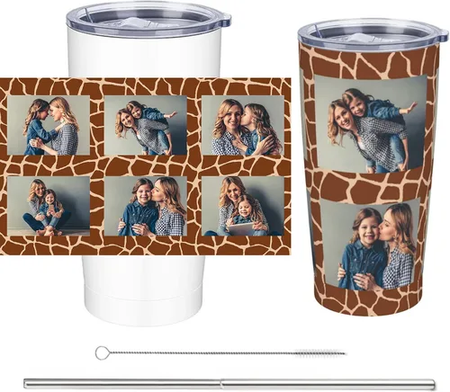 Miniatura 10 de Vaso de viaje de acero inoxidable aislado de 20 onzas con nombre y texto fotográfico personalizado, regalo para mamá, papá, amigo, regalo de Style 5