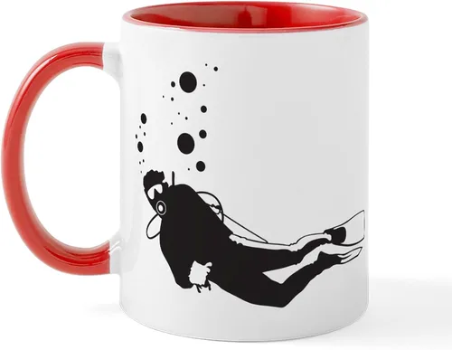 Miniatura 41 de CafePress Scuba Flag Diver Taza de café de cerámica de 11 oz (11.0 fl oz)