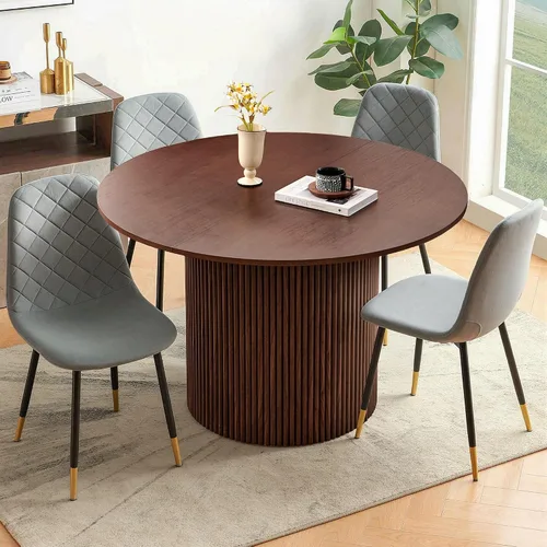 Miniatura 20 de Juego de 2 sillas de comedor de terciopelo azul marino, sillas tapizadas de cocina y comedor con patas de metal, sillas decorativas modernas