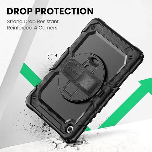 Miniatura 7 de SEYMAC - Funda protectora resistente a prueba de golpes para Samsung Galaxy Tab S6 Lite de 10.4 pulgadas 2024/2022/2020 (SM-P620/P610/P615), Negro