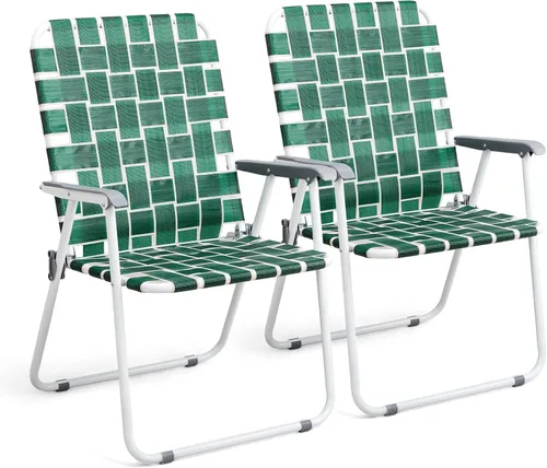 Miniatura 10 de VINGLI Juego de 2 sillas plegables de malla para patio, silla de playa portátil para exteriores, silla de camping, silla de playa para patio, Azul