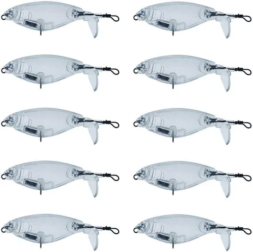 Paquete de 10 sin pintar DIY en blanco señuelo cuerpo Crankbait 3.1 in/0.35 oz Pesca Wobbler Bass Fish Bait DT93