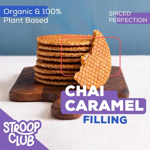 Miniatura 4 de Stroop Club Stroopwafel de Caramelo Orgánico Infusionado con Chai Indulgencia Vegana, a Base de Plantas y Aprobada por los Holandeses - 24