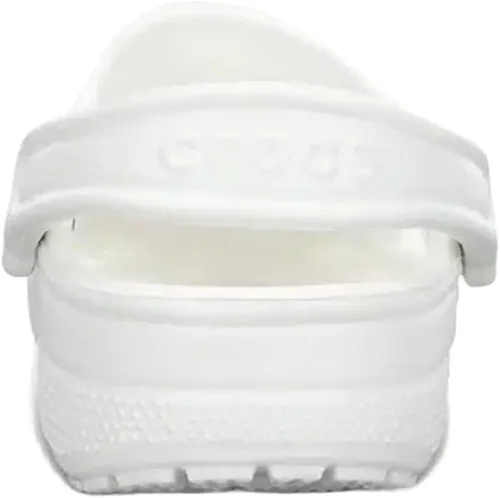 Miniatura 4 de Crocs Zuecos clásicos unisex para adultos con teñido anudado marmoleado, Blanco