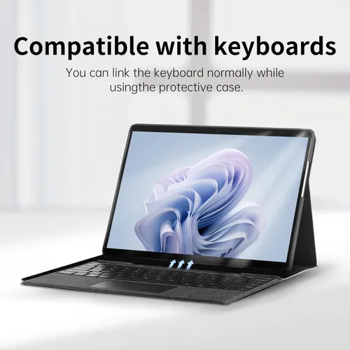 Miniatura 8 de Omnpak Microsoft Surface Pro 11/10/9 - Funda protectora ligera, múltiples ángulos, soporte para lápiz capacitivo, diseñada para Surface 11ª edición