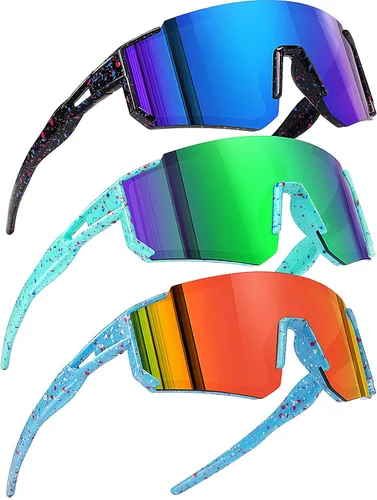 Miniatura 7 de SEKKAF Gafas de sol de béisbol juveniles para niños, gafas de sol deportivas para niños y niñas, gafas de softbol para ciclismo, protección UV400