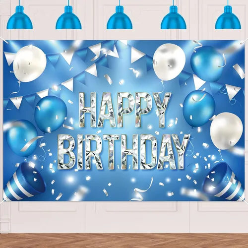 Miniatura 40 de Cartel de feliz cumpleaños número 11, globos de decoración de fondo de confeti de cristal, decoración temática para niños o niñas, vítores a 11