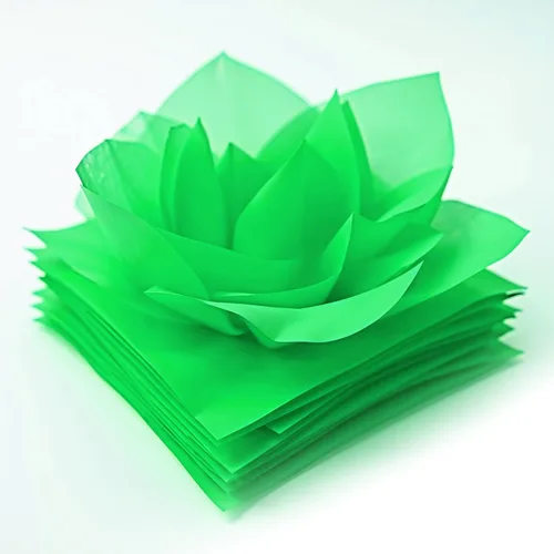 Miniatura 8 de SANZIX 150 hojas de papel de seda verde para bolsas de regalo a granel de 20 x 14 pulgadas, papel de regalo verde perfecto para decoraciones del día