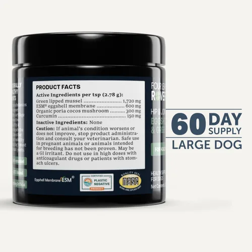 Miniatura 8 de Four Leaf Rover Cadera y articulaciones, apoyo para la movilidad y las articulaciones con glucosamina y condroitina para perros, 2.9 oz - Suministro