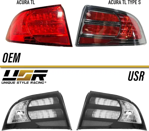 Miniatura 5 de USR DEPO 3G TL Luces traseras - Carcasa trasera de lámparas de estilo JDM en negro (izquierda + derecha) Compatible con 2004-2008 Acura TL todos