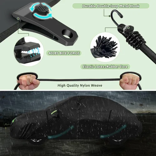 Miniatura 5 de Fundas de automóvil para Volkswagen New Beetle 1998-2025 de 2 puertas, impermeable para todo tipo de clima, cubierta completa de automóvil 210T