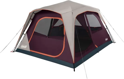 Coleman Skylodge - Tienda de campaña con configuración instantánea, 4/6/8/10/12 personas, resistente a la intemperie, con postes prefijados, sala de