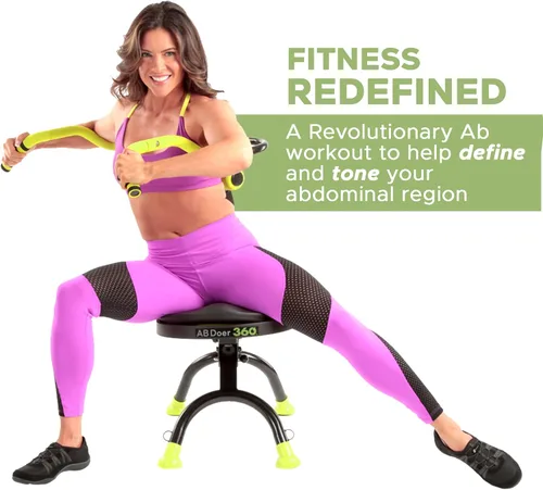 Miniatura 3 de AB Doer 360 Equipo de entrenamiento para ejercicios totales de núcleo y abdominales, quema de grasa, tonificación y fitness en casa, paquete de 6