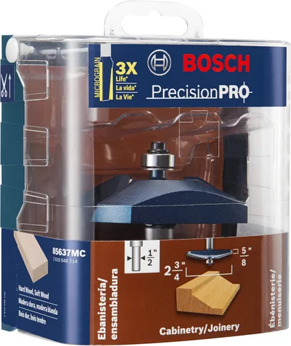 Miniatura 3 de Bosch 85637MC Broca para enrutador de panel elevado tradicional con punta de carburo de 2-3/4 pulgadas x 5/8 pulgadas