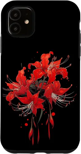 Miniatura 7 de iPhone 14 Red Spider Lily Funda de anime de manga estética japonesa japonesa