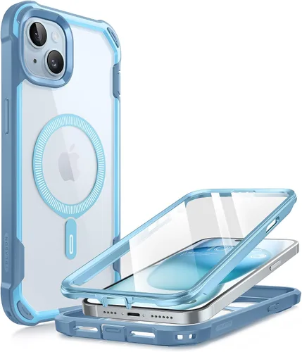 Miniatura 12 de i-Blason AresMag - Funda protectora transparente para iPhone 15/14/13 de 6.1 pulgadas, compatible con MagSafe, a prueba de golpes, con protector