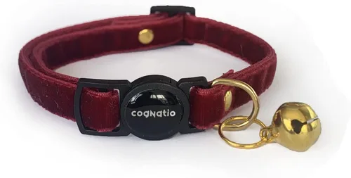 Miniatura 16 de Collares de gato Cognatio de liberación rápida con seguridad, doble terciopelo con campana, disponibles en varios colores, perfectos para tu gatito
