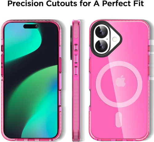 Miniatura 17 de AICase Funda protectora para iPhone 16 compatible con iPhone 16, delgada, ligera, transparente [no amarillenta] Diseño vibrante