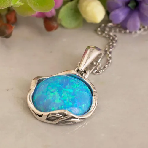 Miniatura 27 de 925 Sterling Silver Gemstone Necklace Women - Gemstone Pendant Necklace Silver- Birthstone Necklace - Silver Jewelry for Women- Minimalist Jewelry