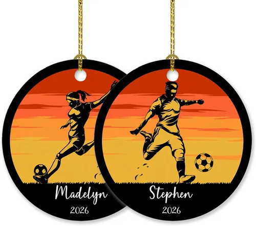 Miniatura 10 de Adorno personalizado de tiro con arco de Navidad 2025, adorno de Navidad con arco y flecha, regalo con nombre de arquero, año, adorno de jugador